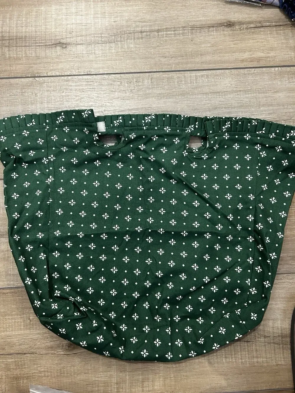 Longaberger Magazine Basket Liner Heritage Green 2 handle Woven traditions